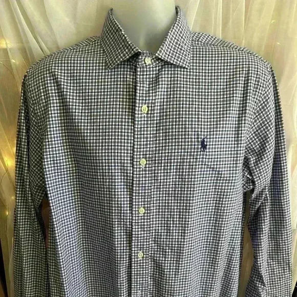 Polo Ralph Lauren Men’s Classic Fit Gingham Oxford Shirt. Large. Preowned. - Picture 1 of 7